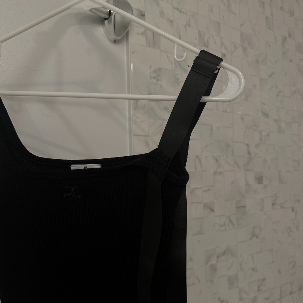 Courreges Leather Strap Tank Top Size S - Picture 5 of 10